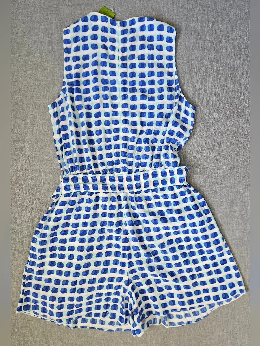 NWT Kate Spade Island Stamp Geometric Romper Preppy Summer Resortwear Size L